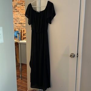 Black off the shoulder size small peach love